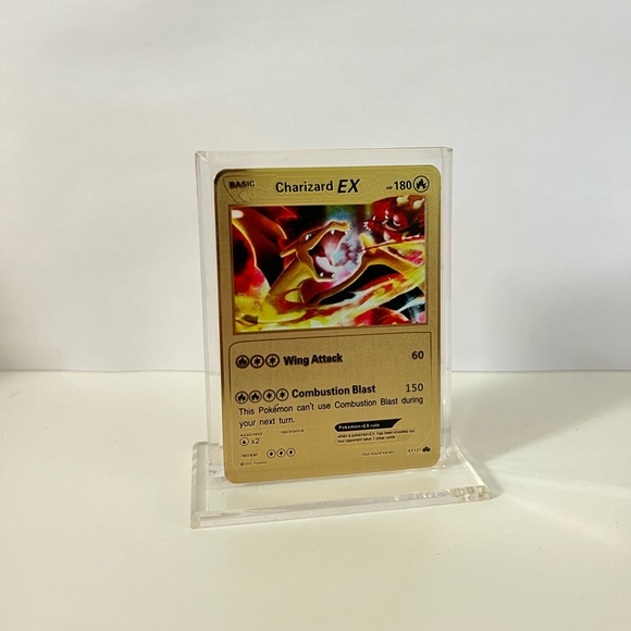 Pokemon Charizard EX XY121 METAL GOLD CARD Collectible/Gift/Display - Picture 2 of 3